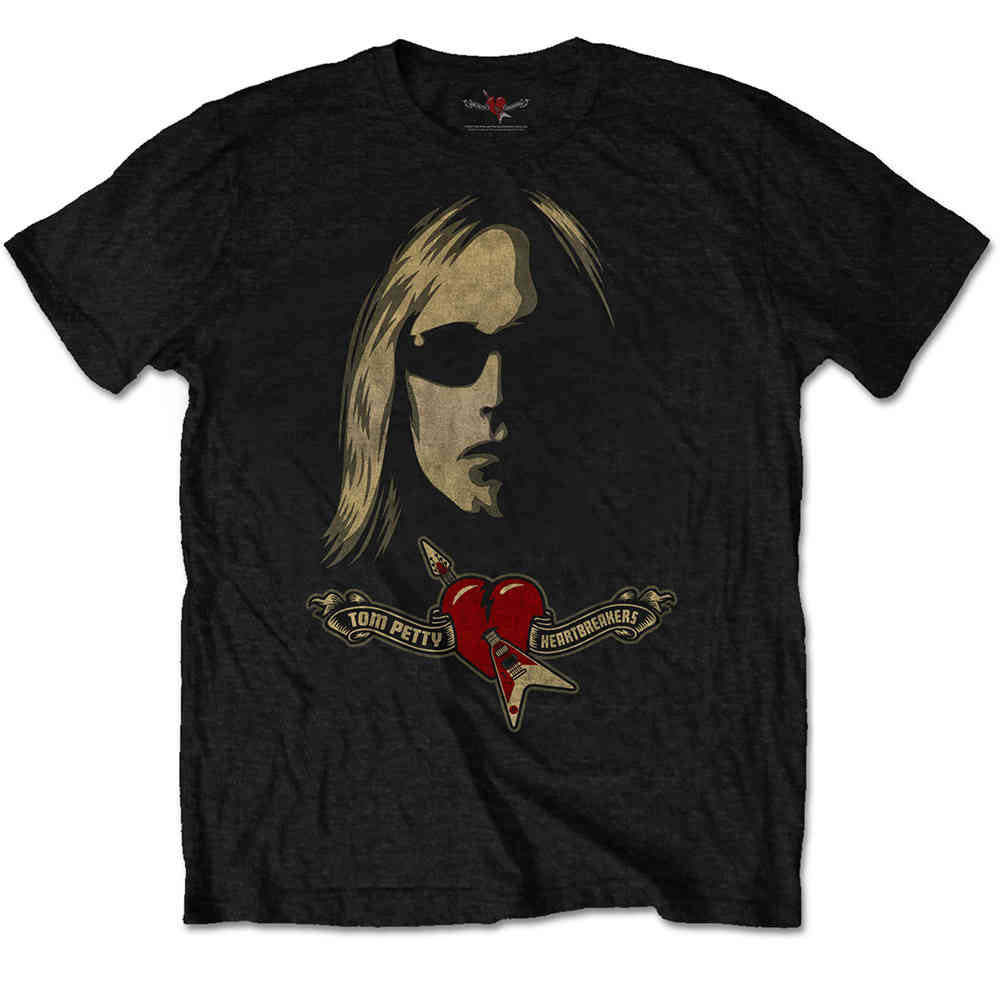 Tom Petty - Shades & Logo Heren Tshirt - Zwart